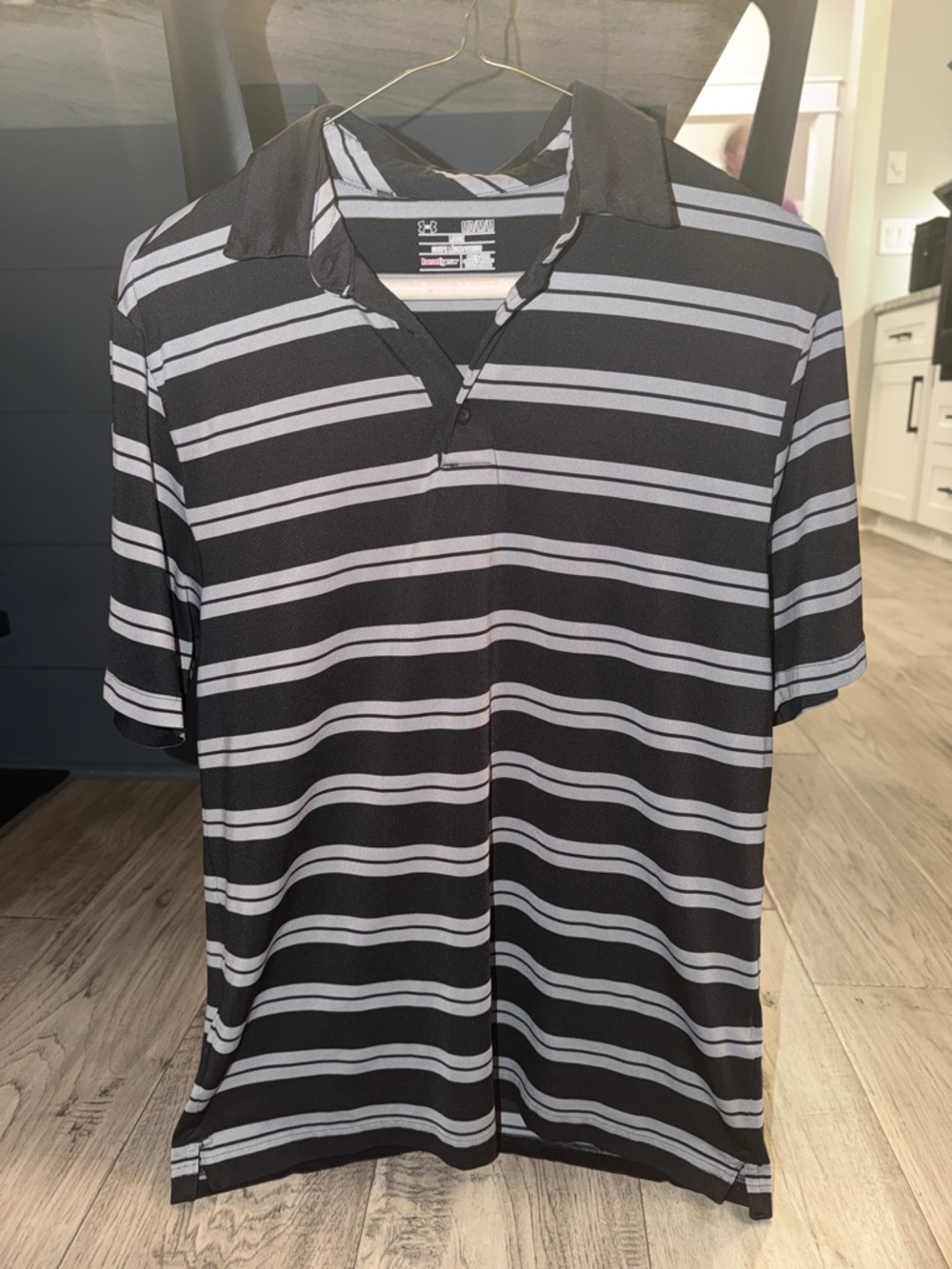 Men's Black & Gray under armour polo
